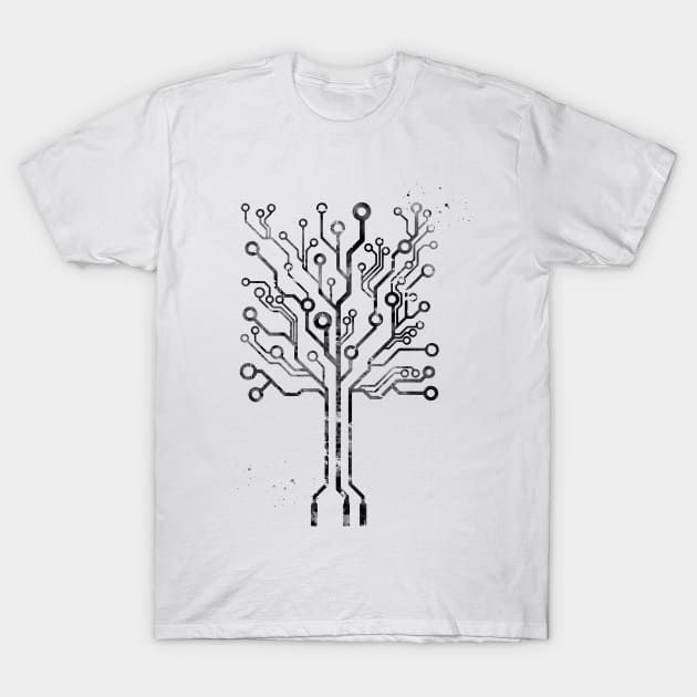 Circuit board tree T-Shirt by erzebeth